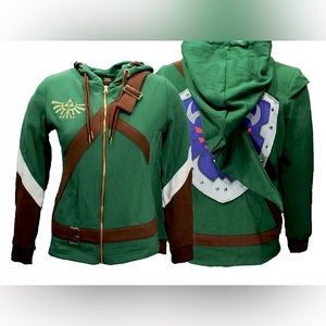 NINTENDO Bioworld Legend of Zelda NWT Female Link Cosplay Full Zip Hoodie Small